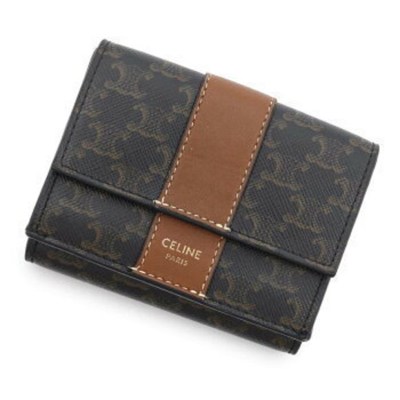Celine Triomphe Trifold Wallet Leather - Picture 1 of 8